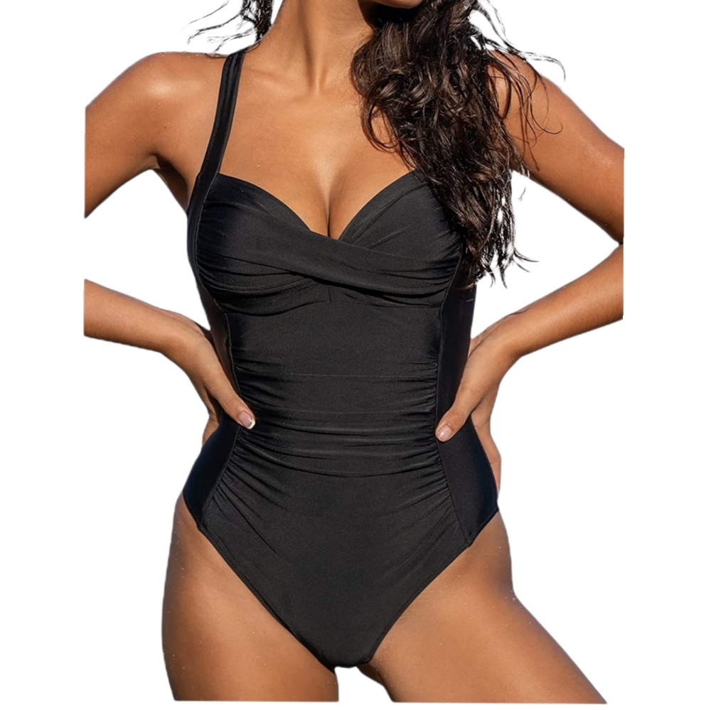 NWT Lunabelle Black One Piece Push Up Swimsuit S